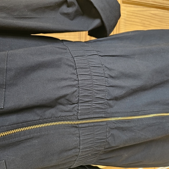 Zippered Michael Kors Blue Dress with Relaxed Fit and Rolled Sleeves Size M - Picture 10 of 11